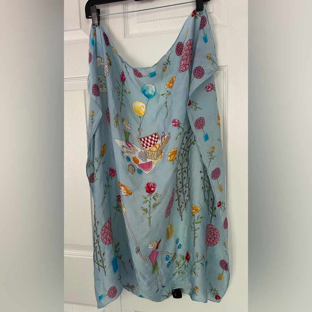 Echo Scarf Silk Scarf 35”x35” - Picture 4 of 9